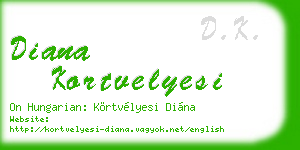 diana kortvelyesi business card